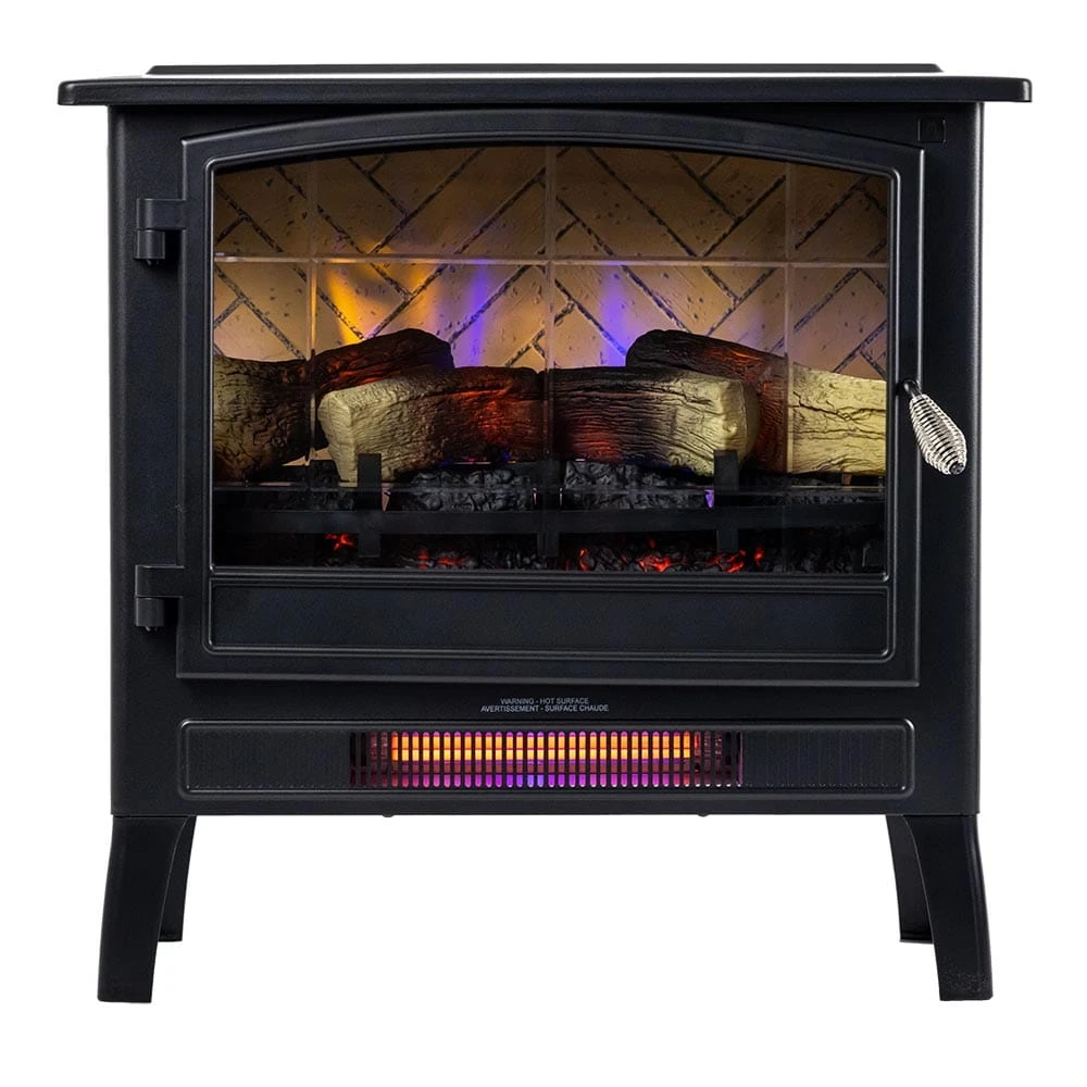 Country Living Black Infrared Electric Fireplace Stove Heater 9 Country Living Black Infrared Electric Fireplace Stove Heater - Image 9
