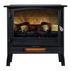 Country Living Black Infrared Electric Fireplace Stove Heater 22 Country Living Black Infrared Electric Fireplace Stove Heater -electric fireplace Store Country Living Stove CL FS 696 0 Black Orange Flames Straight Silo
