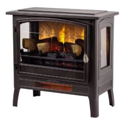 Country Living Bronze Infrared Electric Fireplace Stove Heater 19 Country Living Bronze Infrared Electric Fireplace Stove Heater -electric fireplace Store Country Living Stove CL FS 696 1 Bronze Orange Flames Angled Silo