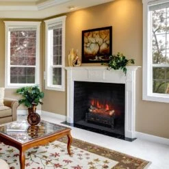 Duraflame 20-in Electric Fireplace Log Set -electric fireplace Store DFI021ARU Installed Full Room