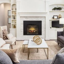 Dimplex 24-in Revillusion Herringbone Firebox & 40-in Trim -electric fireplace Store Dimplex 24 in Revillusion Herringbone Firebox and 40 in Trim RBF24DLXWC RBF24TRIM40 Lifestyle