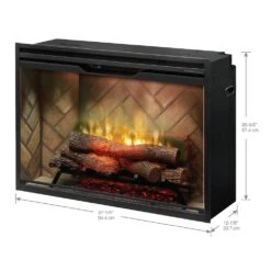 Dimplex 36" Revillusion Built-In Electric Firebox Herringbone Brick -electric fireplace Store Dimplex 36 in Revillusion RBF36 FG Dimensions