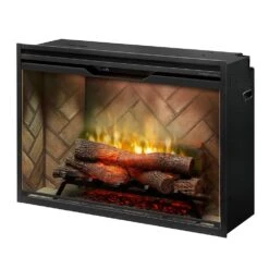 Dimplex 36" Revillusion Built-In Electric Firebox Herringbone Brick -electric fireplace Store Dimplex 36 in Revillusion RBF36 FG Silo Angled 2