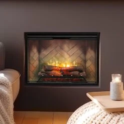 Dimplex 36" Revillusion Portrait Electric Firebox Herringbone Brick