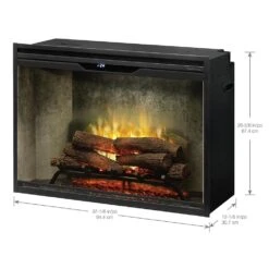 Dimplex 36" Revillusion Electric Firebox Weathered Concrete -electric fireplace Store Dimplex 36 in Revillusion RBF36WC FG Dimensions