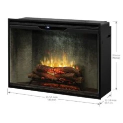 Dimplex 42" Revillusion Electric Firebox Weathered Concrete -electric fireplace Store Dimplex 42 in Revillusion RBF42WC FG Dimensions