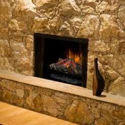 Dimplex 28-in Premium Electric Fireplace Log Set -electric fireplace Store Dimplex DLG1058 Log Set Installed Close Cropped
