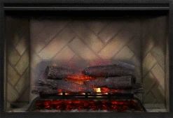 Dimplex 36" Revillusion Built-In Electric Firebox Herringbone Brick -electric fireplace Store Dimplex RBF36 Firebox Insert Logs Animated Gif GIF