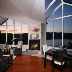 Dimplex 30" Revillusion Weathered Concrete Firebox & 38" Trim -electric fireplace Store Dimplex Revillusion RBF30WC FG RBF30TRIM38 Lifestyle 1