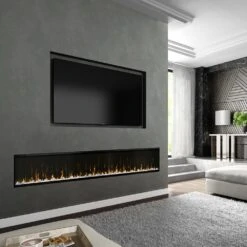 Dimplex 100 In. IgniteXL LED Built-In Linear Electric Fireplace - Multi-Fire XD Flame Technology - 1,000 SQ FT -electric fireplace Store Dimplex XLF100 Black Glass Media White Embers Orange Flames Living Room 2 c19a6ca1 0f0b 4b6c 9658 bd2023678f12