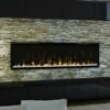 Dimplex 50 In. IgniteXL LED Built-In Linear Electric Fireplace - Multi-Fire XD Flame Technology - 1,000 SQ FT -electric fireplace Store Dimplex XLF50 Black Glass Media White Embers Orange Flames Living Room Closeup 162eda46 7cde 4c63 9d8e 7093d2e48401