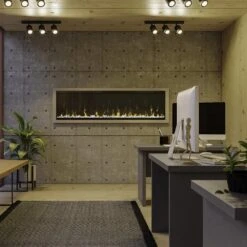 Dimplex 60 In. IgniteXL LED Built-In Linear Electric Fireplace - Multi-Fire XD Flame Technology - 1,000 SQ FT -electric fireplace Store Dimplex XLF60 Black Glass Media White Embers Orange Flames Home Office c98f6d92 83c4 4040 b182 99ec1a1d0dc6