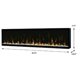 Dimplex 60 In. IgniteXL LED Built-In Linear Electric Fireplace - Multi-Fire XD Flame Technology - 1,000 SQ FT -electric fireplace Store Dimplex XLF60 Dimensions