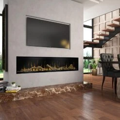 Dimplex IgniteXL 74-In Electric Fireplace W/ Driftwood Log Kit 24 Dimplex IgniteXL 74-In Electric Fireplace W/ Driftwood Log Kit -electric fireplace Store Dimplex XLF74 Black Driftwood Media Orange Flames Lifestyle 2 f0cd8337 d327 4893 9294 801b555f74a5