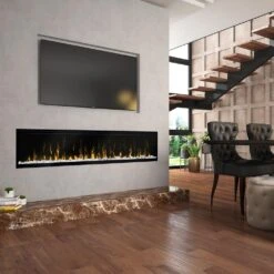 Dimplex IgniteXL 74-In Electric Fireplace W/ Driftwood Log Kit 27 Dimplex IgniteXL 74-In Electric Fireplace W/ Driftwood Log Kit -electric fireplace Store Dimplex XLF74 Black Glass Media White Embers Orange Flames Dining Room 15670baf 86e3 4c0a bf5f 822827a03e21