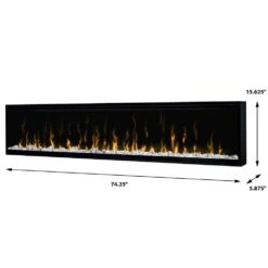 Dimplex 74 In. IgniteXL LED Built-In Linear Electric Fireplace - Multi-Fire XD Flame Technology - 1,000 SQ FT -electric fireplace Store Dimplex XLF74 Dimensions