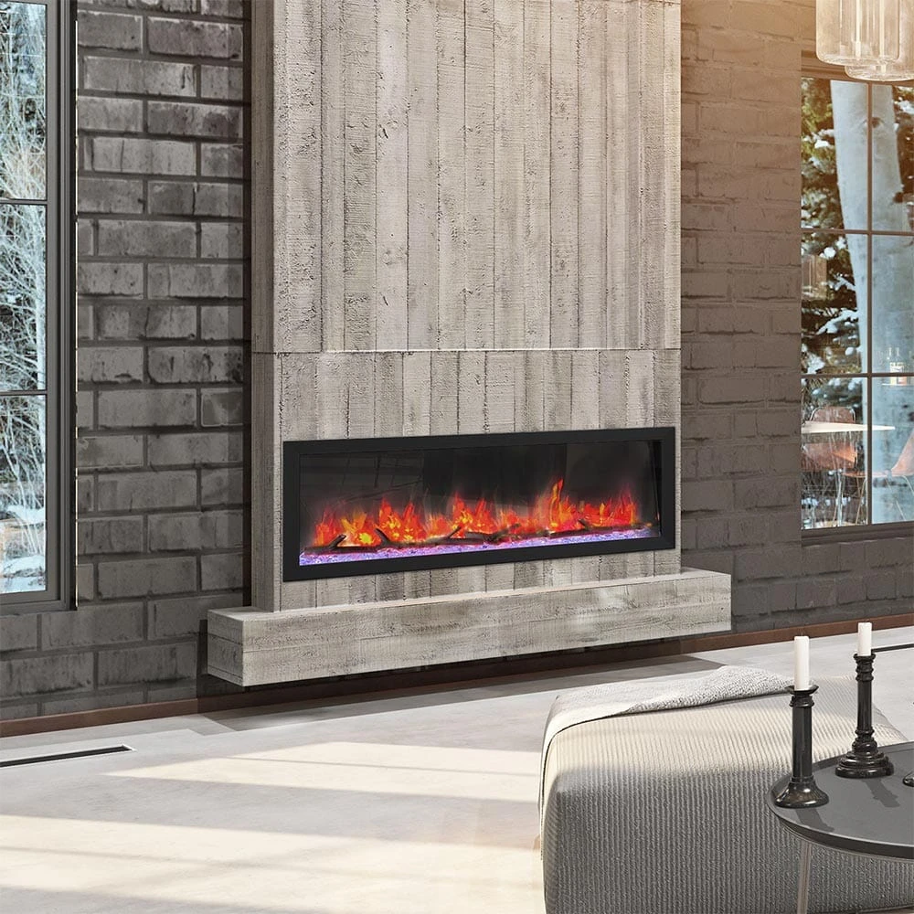 Dynasty 52-in Cascade Linear Electric Fireplace 2 Dynasty 52-in Cascade Linear Electric Fireplace - Image 2