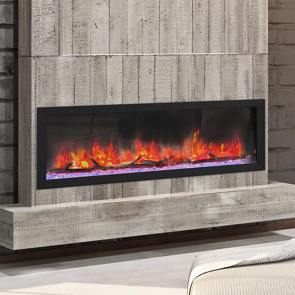 Dynasty 52-in Cascade Linear Electric Fireplace 1 Dynasty 52-in Cascade Linear Electric Fireplace