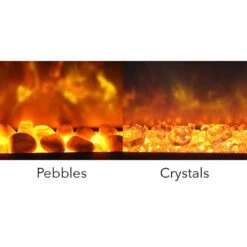 Dynasty 55-In Harmony Built-In Electric Fireplace -electric fireplace Store Dynasty DY BT55 Deatail Pebbles Crystals