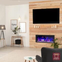 Dynasty 52-in Cascade Linear Electric Fireplace 27 Dynasty 52-in Cascade Linear Electric Fireplace -electric fireplace Store Dynasty DY BTX52 Black Purple Ember Bed Logset Multi Flame