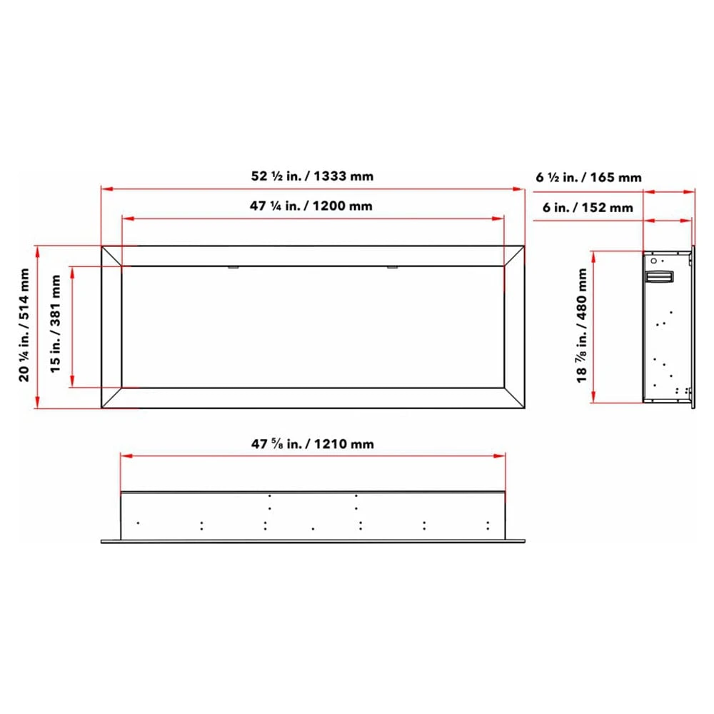 Dynasty 52-in Cascade Linear Electric Fireplace 18 Dynasty 52-in Cascade Linear Electric Fireplace - Image 18