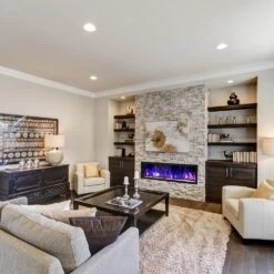 Dynasty 64-in Cascade Linear Electric Fireplace -electric fireplace Store Dynasty DY BTX64 Black Purple Ember Bed Logset Multi Flame Hall 3dd3df95 533c 4495 aff8 2e94a2e1767b