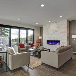 Dynasty 64-in Cascade Linear Electric Fireplace -electric fireplace Store Dynasty DY BTX64 Black Purple Ember Bed Logset Multi Flame Livingroom 4c524659 aecb 4e7e a3fb 352573f6df31