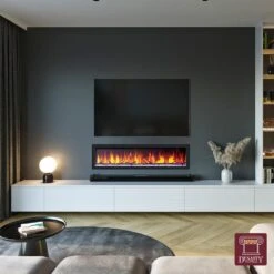 Dynasty 64-in Cascade Linear Electric Fireplace -electric fireplace Store Dynasty DY BTX64 Black Purple Ember Bed Logset Orange Flame Hall 944bb159 4f7d 441c bb68 3b7a4f2e71f7