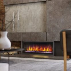 Dynasty 64-in Cascade Linear Electric Fireplace -electric fireplace Store Dynasty DY BTX64 Black Purple Ember Bed Logset Orange Flame Livingroom 3 183c44ec 1045 430f 8cff 037ac40db612
