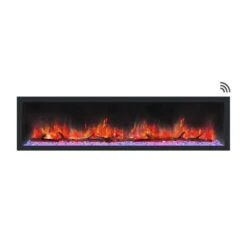 Dynasty 74-in Cascade Linear Electric Fireplace -electric fireplace Store Dynasty DY BTX74 Black Purple Crystal Media Ember Bed Log Set Orange Flame fc9ef3f9 fe41 4f62 82ab 76be6ba52667