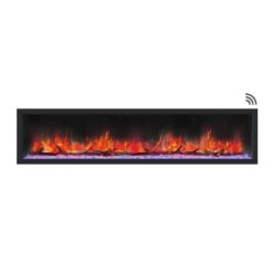 Dynasty 82-in Cascade Linear Electric Fireplace -electric fireplace Store Dynasty DY BTX82 Black Purple Crystal Media Emberbed Log Set Orange Flame b332351a beae 47b3 8673 3f936a6b854b