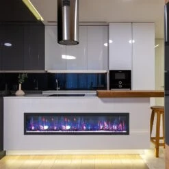 Dynasty 82-in Cascade Linear Electric Fireplace -electric fireplace Store Dynasty DY BTX82 Black Purple Ember Bed Logset Multi Flame Kitchen 8faa23a1 83a8 4f0a 9484 ac76896569f5