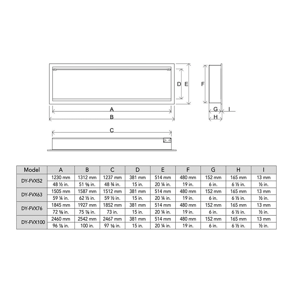 Dynasty 76-in Tempo Virtual Built-In Electric Fireplace 6 Dynasty 76-in Tempo Virtual Built-In Electric Fireplace - Image 6