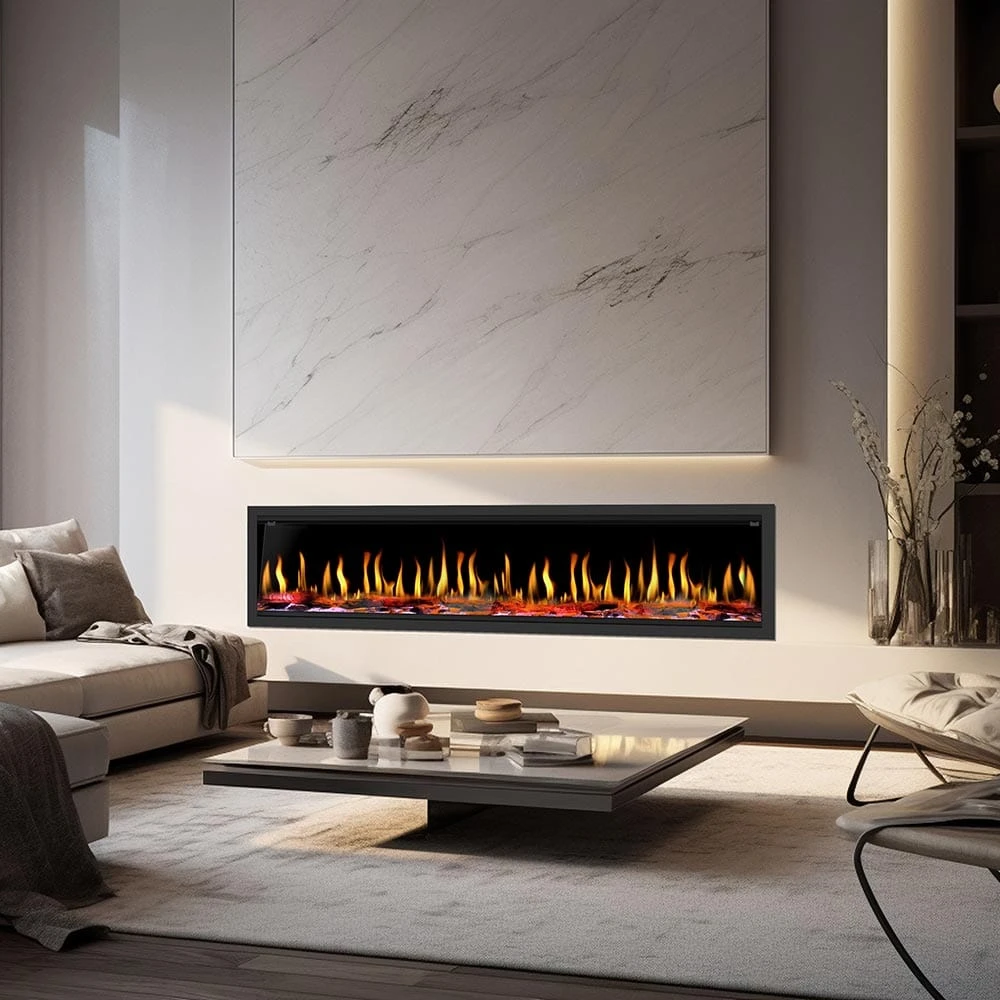 Dynasty 76-in Tempo Virtual Built-In Electric Fireplace 2 Dynasty 76-in Tempo Virtual Built-In Electric Fireplace - Image 2