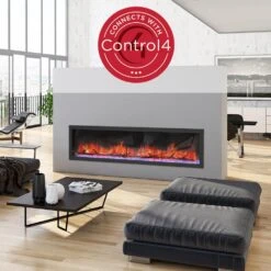 Dynasty 82-in Cascade Linear Electric Fireplace -electric fireplace Store Dynasty control4 image 2