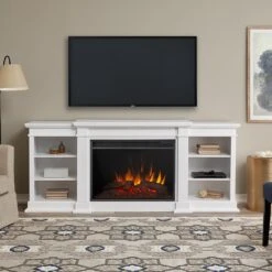 Eliot Grand Electric Fireplace TV Stand In White
