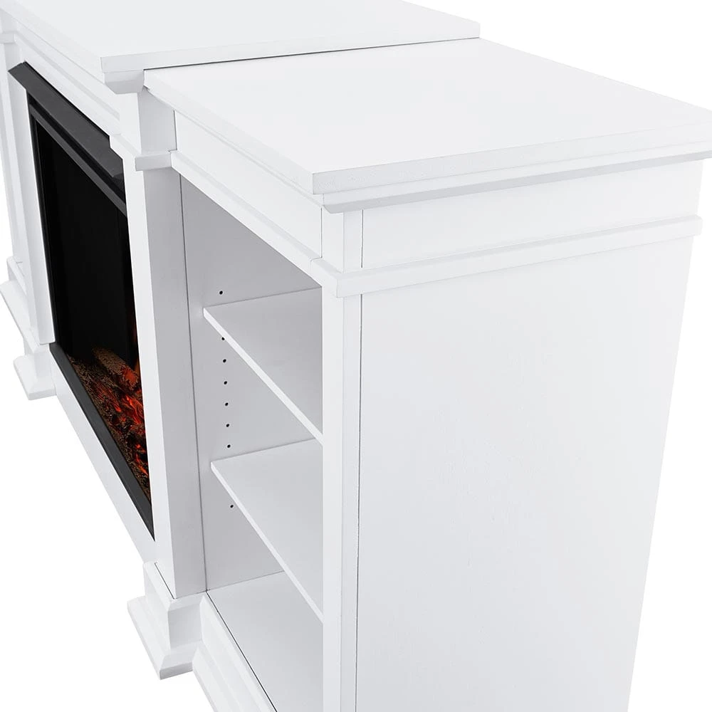 Eliot Grand Electric Fireplace TV Stand In White 4 Eliot Grand Electric Fireplace TV Stand In White - Image 4