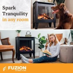 Forge & Flame Fuzion Multi-Sided Electric Fireplace Stove Heater -electric fireplace Store Forge 26 Flame FUZION EX Alt11
