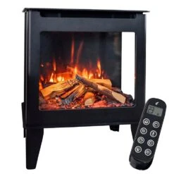 Forge & Flame Fuzion Multi-Sided Electric Fireplace Stove Heater -electric fireplace Store Forge 26 Flame FUZION EX Silo