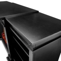 Fresno Electric Fireplace TV Stand In Black -electric fireplace Store G1200E B Lg3 c222530d 7719 4828 b248 f45757e32a40