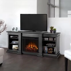 Fresno Electric Fireplace TV Stand In Black