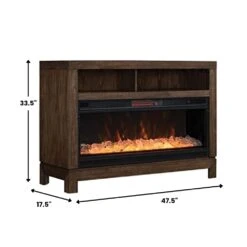 Gifford Electric Fireplace TV Stand In Prairie Brown -electric fireplace Store Gifford Silo Dimensions