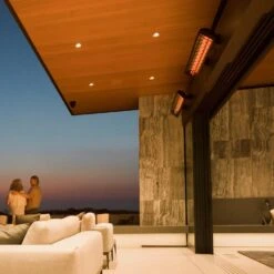 Infratech CD-Series Infrared Patio Heater 240V -electric fireplace Store Infratech CD Series Stainless Steel Lifestyle 3