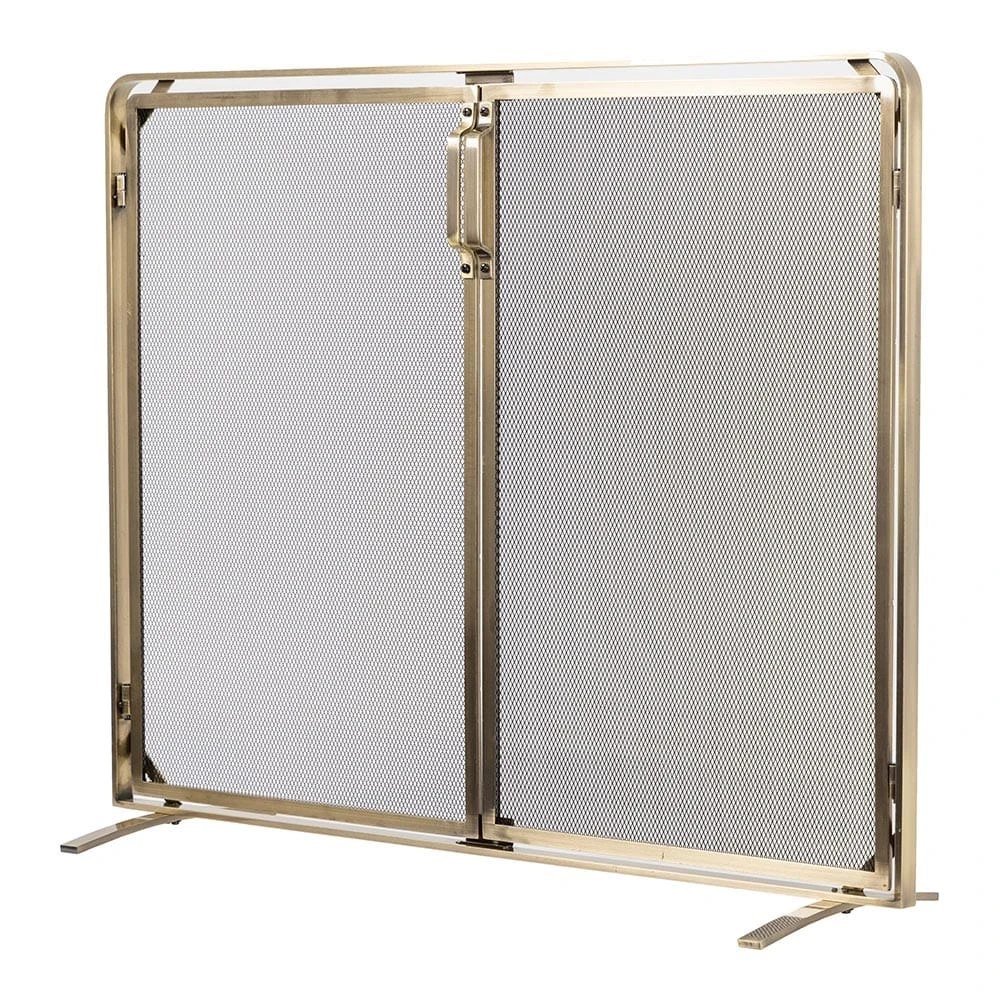 Modern Ember Aalto Fireplace Screen In Aged Brass 2 Modern Ember Aalto Fireplace Screen In Aged Brass - Image 2
