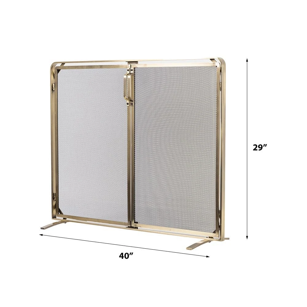 Modern Ember Aalto Fireplace Screen In Aged Brass 9 Modern Ember Aalto Fireplace Screen In Aged Brass - Image 9