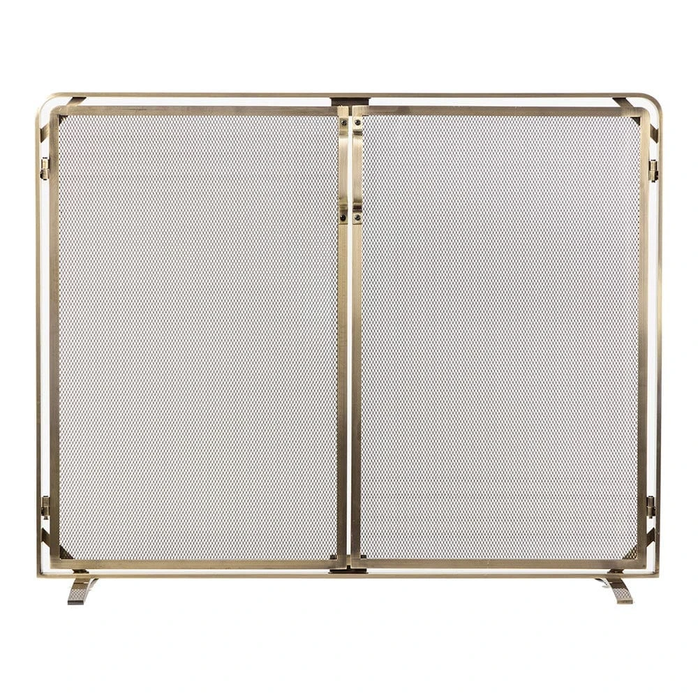 Modern Ember Aalto Fireplace Screen In Aged Brass 1 Modern Ember Aalto Fireplace Screen In Aged Brass