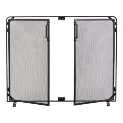 Modern Ember Aalto Fireplace Screen In Black -electric fireplace Store Modern Ember Aalto Black Fireplace Screen Detail 1