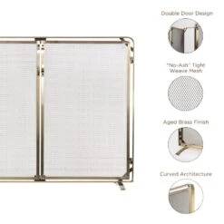 Modern Ember Aalto Fireplace Screen In Aged Brass 12 Modern Ember Aalto Fireplace Screen In Aged Brass -electric fireplace Store Modern Ember Aalto Brass Accessories Infographic 2