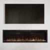 Modern Ember 60 In. Aerus LED Smart Electric Fireplace In Black With App Remote Control, Timer, And Multi-Color Flames -electric fireplace Store Modern Ember Aerus ME SL60 Orange Yellow Flame Lifestyle Straight Close Crop 1