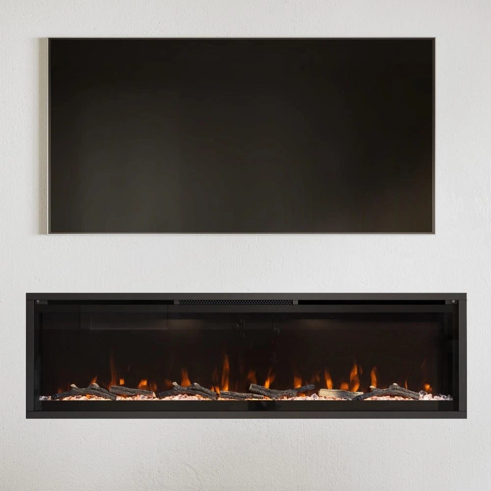 Modern Ember 60 In. Aerus LED Smart Electric Fireplace In Black With App Remote Control, Timer, And Multi-Color Flames 1 Modern Ember 60 In. Aerus LED Smart Electric Fireplace In Black With App Remote Control, Timer, And Multi-Color Flames